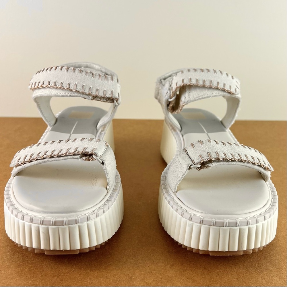 NEW DOLCE VITA IVORY PLATFORM SANDALS - Picture 10 of 13